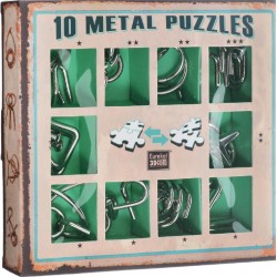 10 Metal Puzzle caja verde