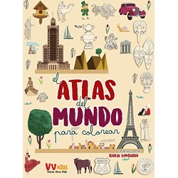 Atlas del mundo para colorear.